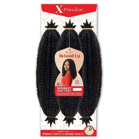 Outre X-Pression Crotchet Braid Twisted UP 3X Springy Afro Twist - 16”